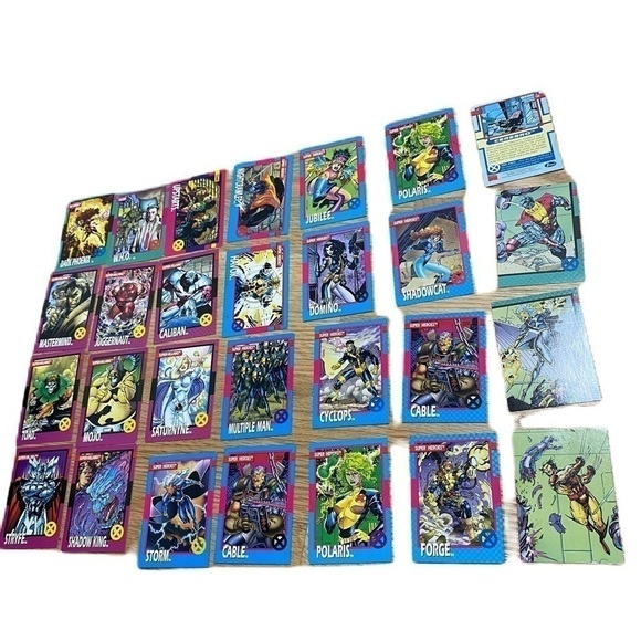 Vintage X-Men Trading Cards Super Heroes Villians Allies Dark Phoenix WHO Mojo - Picture 5 of 6